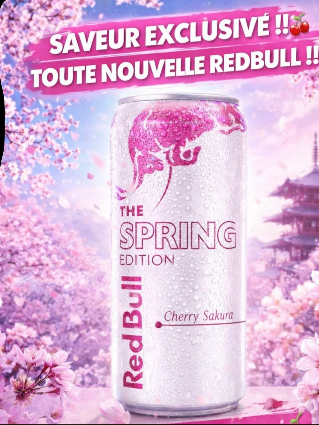 Red bull Spring Cherry Sakura / 250 ml ( NEW)