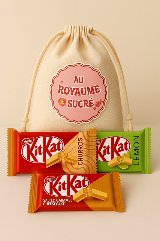 Pochon KitKat édition limitée Churros/ Lemon et saleté caramel cheesecake
