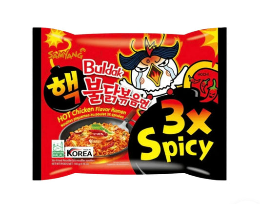 Nouilles Buldak Chicken 3x Spicy Halal (l'unité)